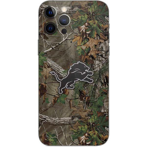 NFL Detroit Lions Realtree Xtra Green Camo iPhone 12 Pro Skin